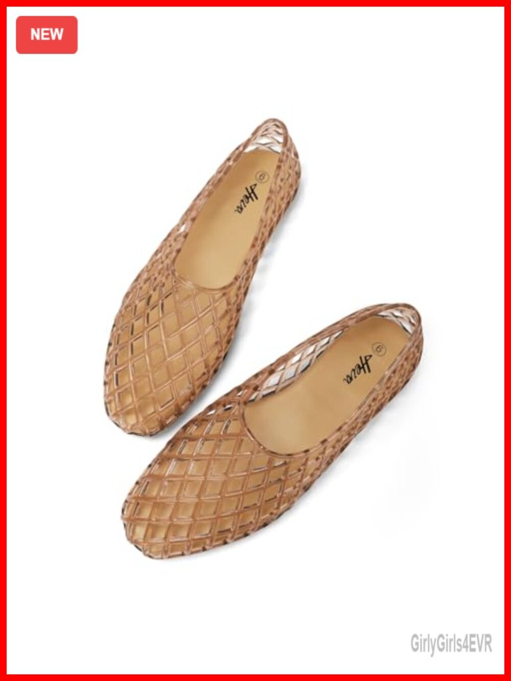 Women's Jelly Mesh Flats Slip-On Summer Breathable Clear Hollow Shoes Non-Slip